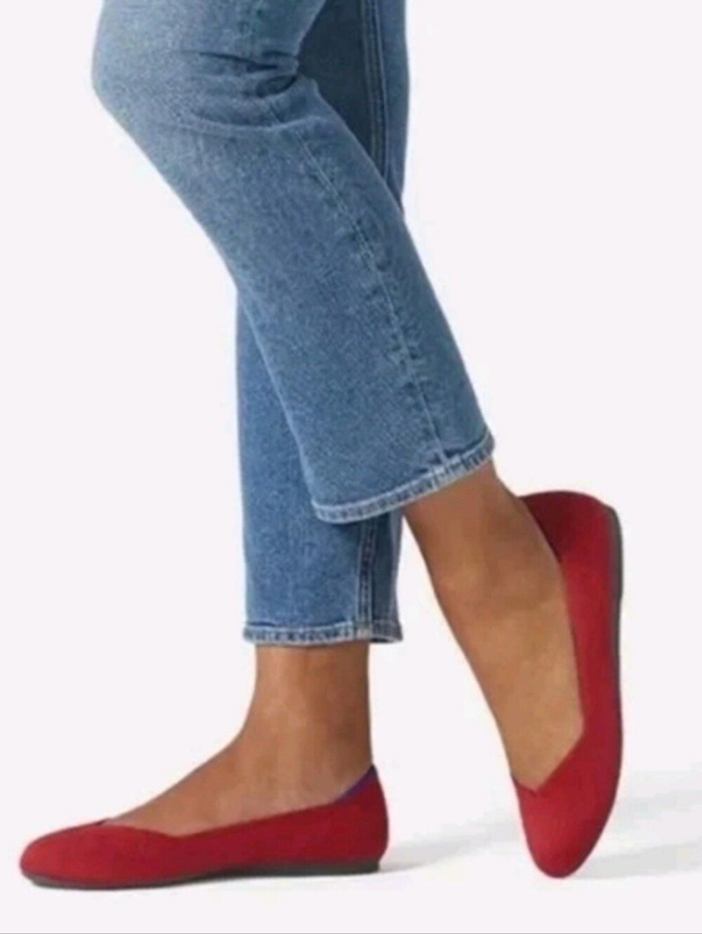 Rothy's Scooter The Flats Red Comfort Ballet Shoe Classic Round Toe Shoes 10